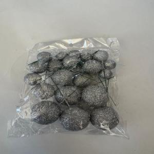 Gümüş Simli Pasta Süsü Seti